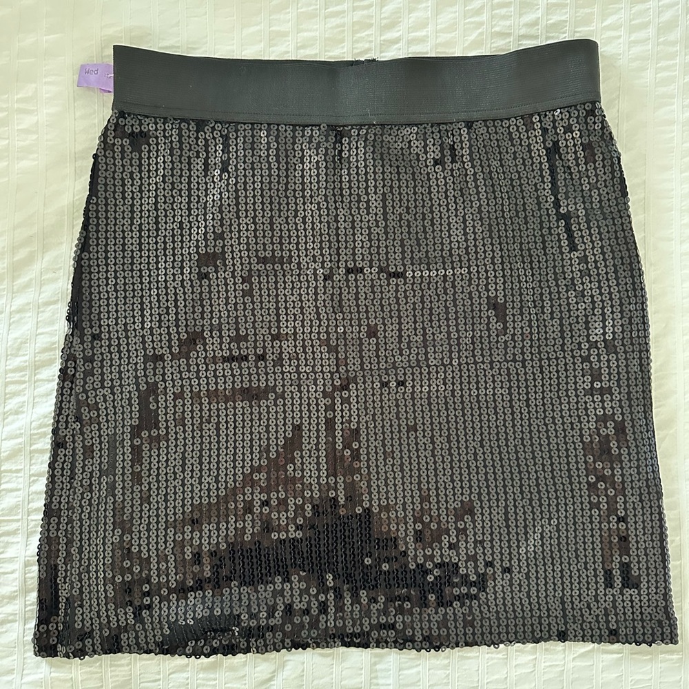 Romeo & Juliet Couture Black Sequin Mini Skirt